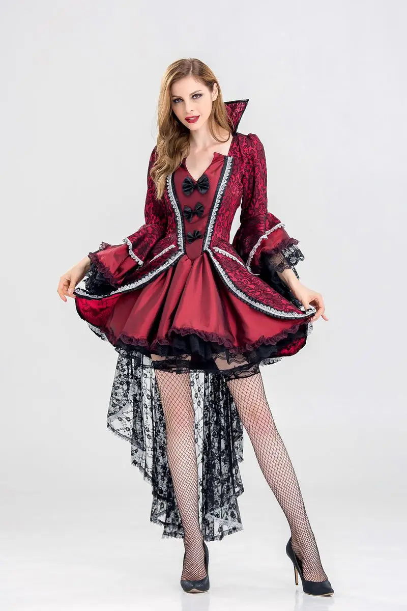 Bloody Beautiful Vampire Queen Costume – Plus Size XL, XXL Halloween Women's Classic Vampire Costume, Deluxe Victorian Style