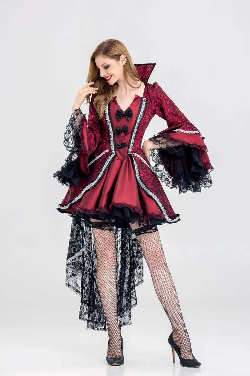 Bloody Beautiful Vampire Queen Costume – Plus Size XL, XXL Halloween Women's Classic Vampire Costume, Deluxe Victorian Style