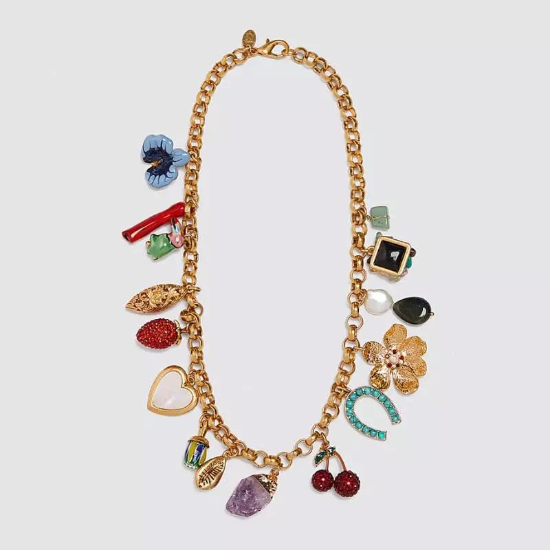 2024 New Zinc Alloy Statement Choker Necklace - Women's Fashion Gold Color Chain Link Vintage Necklace