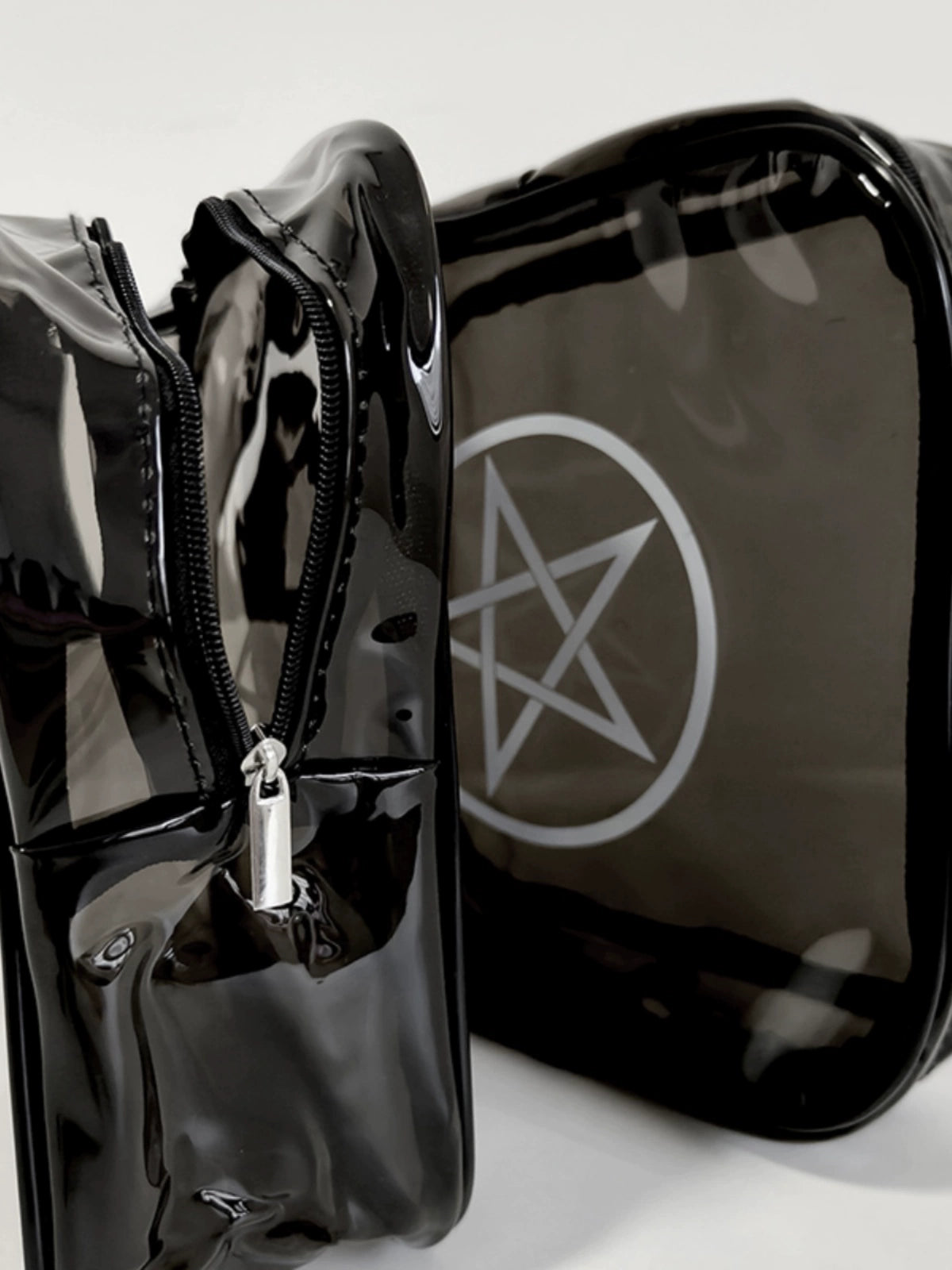 Bad Blood Dark Series Gothic Cosmetic Bag - Five-Pointed Star Design, Halloween Satan Witch Wind THALO Theme, for Stationery and Cosmetics