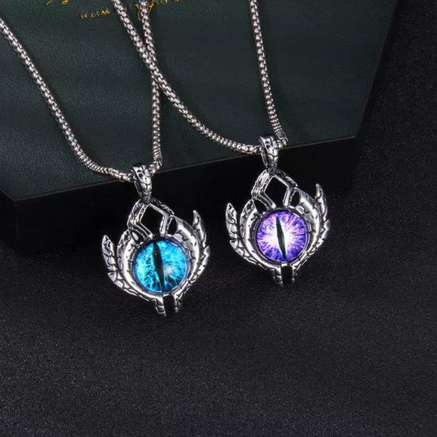 Trendy Men's Evil Luminous Titanium Steel Punk Ornament Women's Necklace