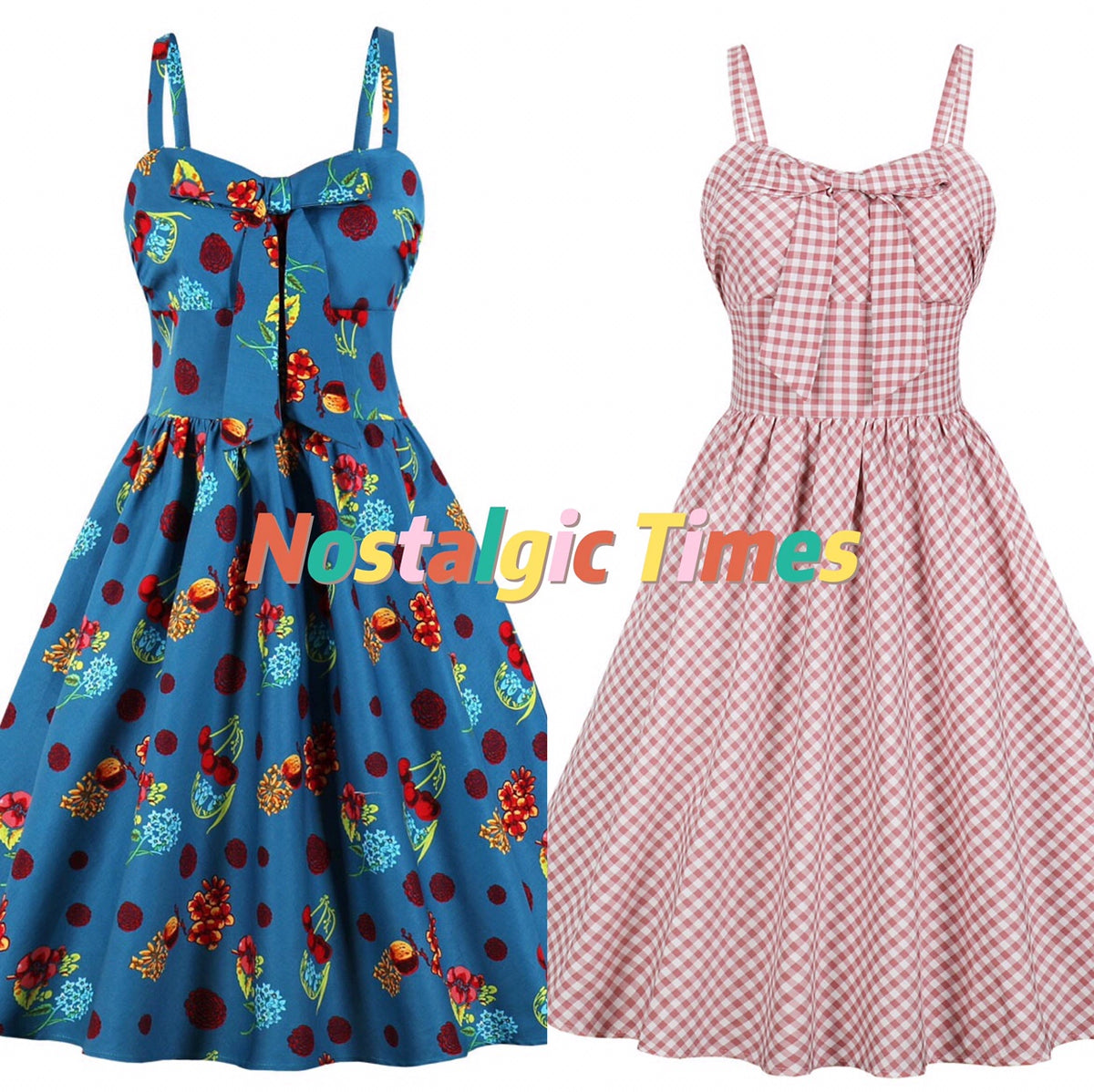 Summer Retro Fairy Slim Looking Mid-Length Dress Sling