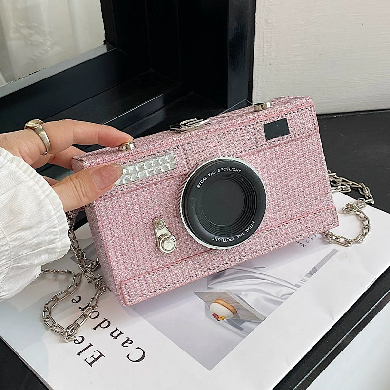 Stylish Camera 2023 New Korean Woven Small Square Bag