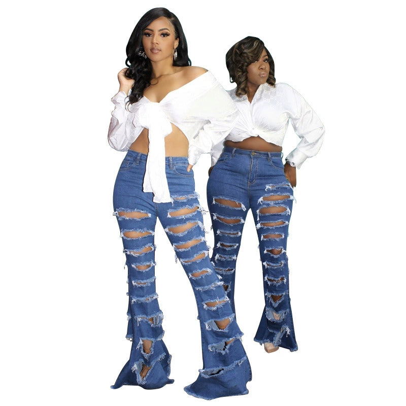 Plus Size Ripped Jeans: Fashionable Denim Pants for Women