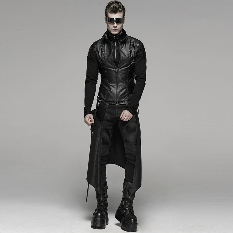 Demowan Punk Punk Rave Gothic Rock Metal Rock Saibo Steampunk Dark Men's Dress Wq436