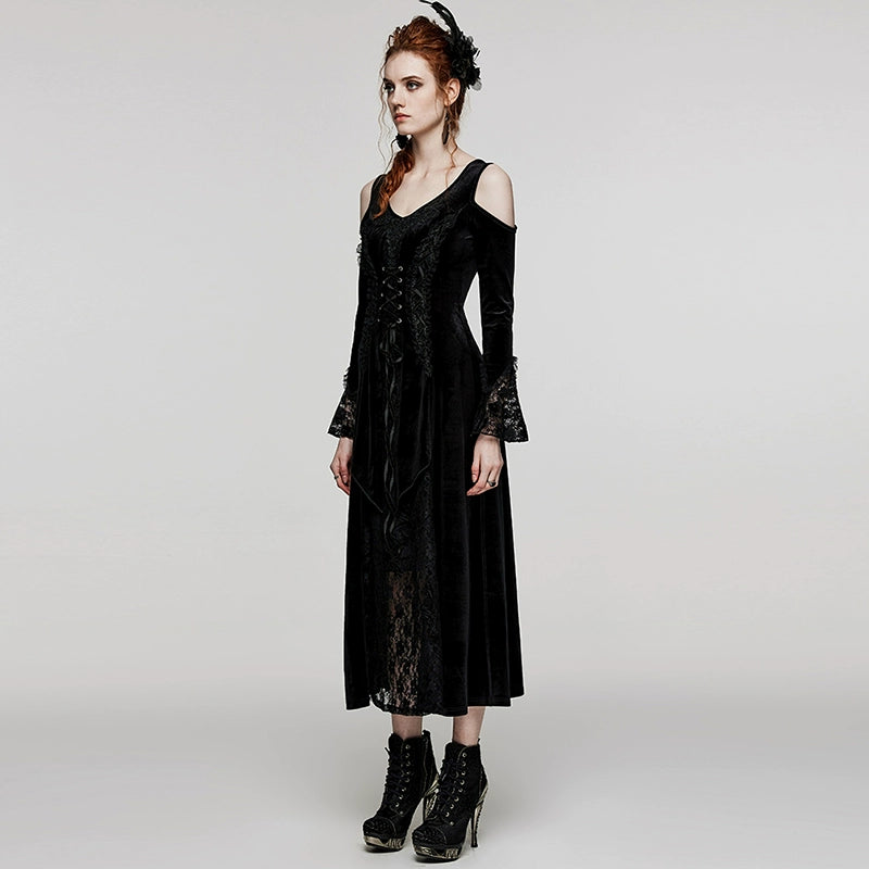 PUNK RAVE Gothic Court Retro Lace Long Dress - Gorgeous and Sexy