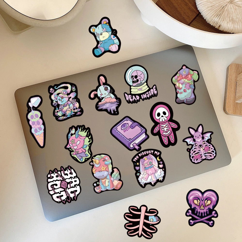 Cartoon Pastel Goth Style Graffiti Waterproof Stickers iPad Computer Case Thermos Cup Phone Case Stickers
