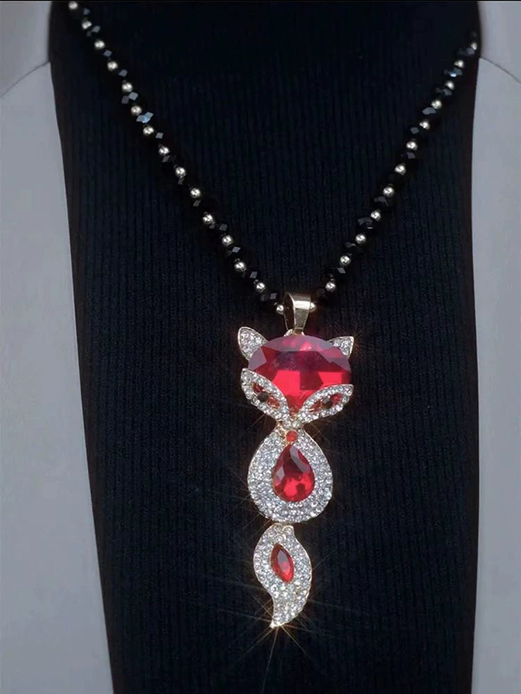 Fashion New Elegant Fox Female Exquisite Pendant Necklace