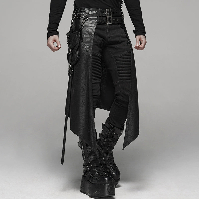 Demowan Punk Punk Rave Gothic Rock Metal Rock Saibo Steampunk Dark Men's Dress Wq436