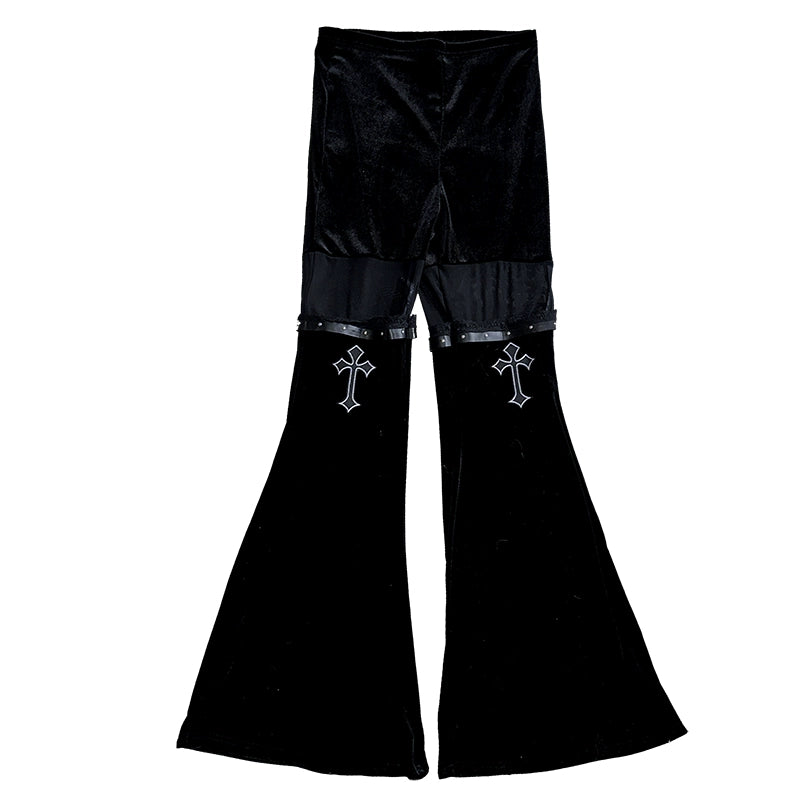 Punk Original Cross Horn Belt Trousers: Unique and Edgy Pants for Your Style Statement