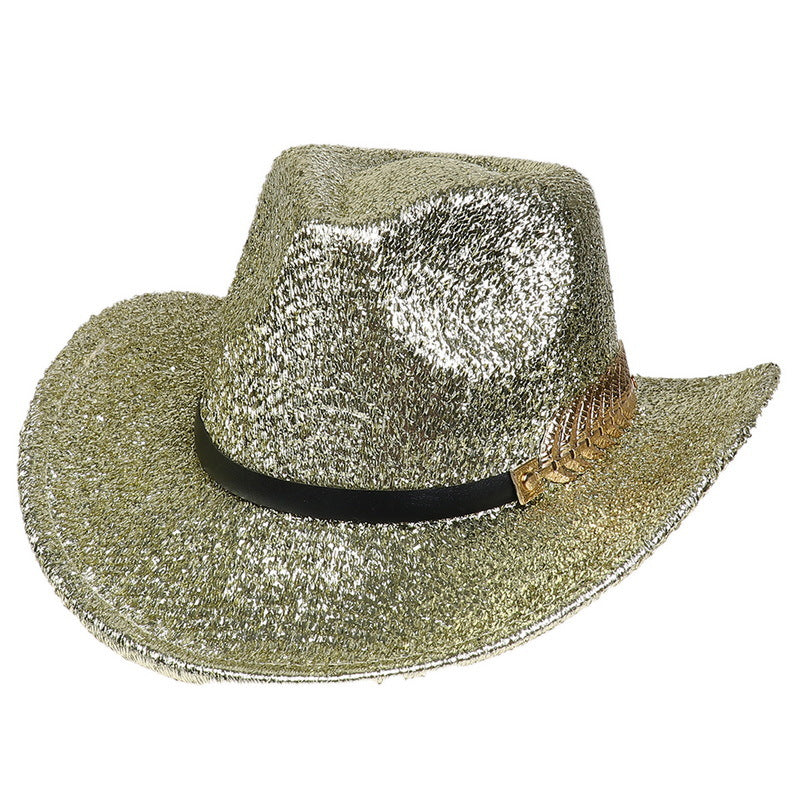 Sparkling Glitter Cowgirl Fashion Hat