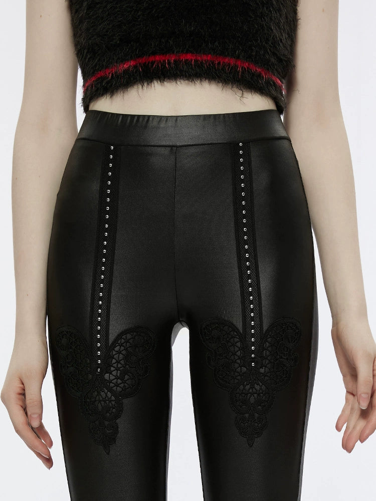 PUNK RAVE Chic Thin Vintage Goth Leggings for Women