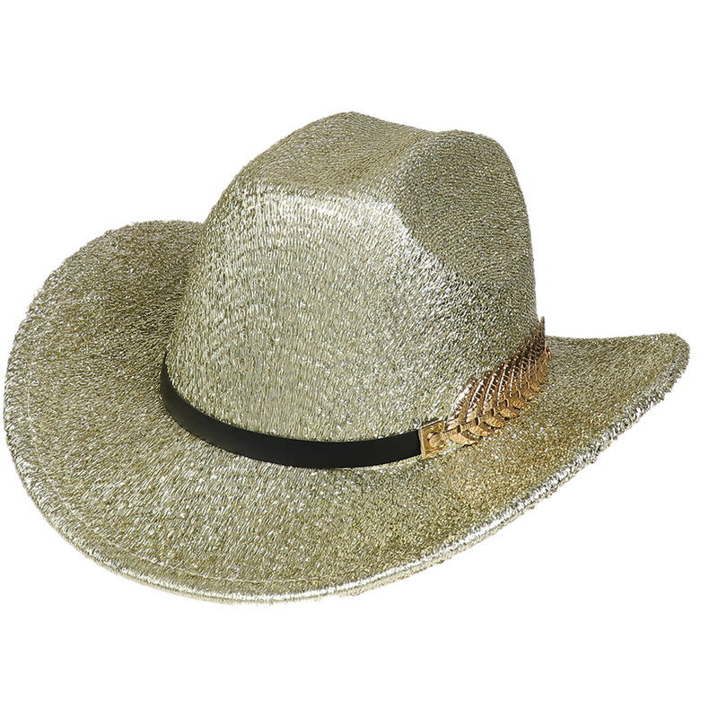 Sparkling Glitter Cowgirl Fashion Hat