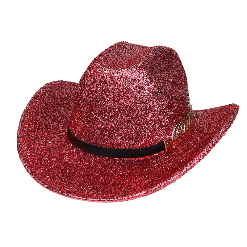 Sparkling Glitter Cowgirl Fashion Hat