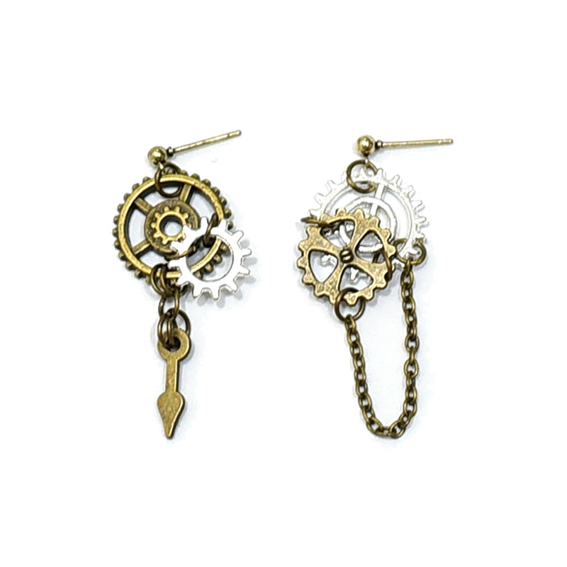 Gothic Steampunk Lolita Metal Gear Earrings