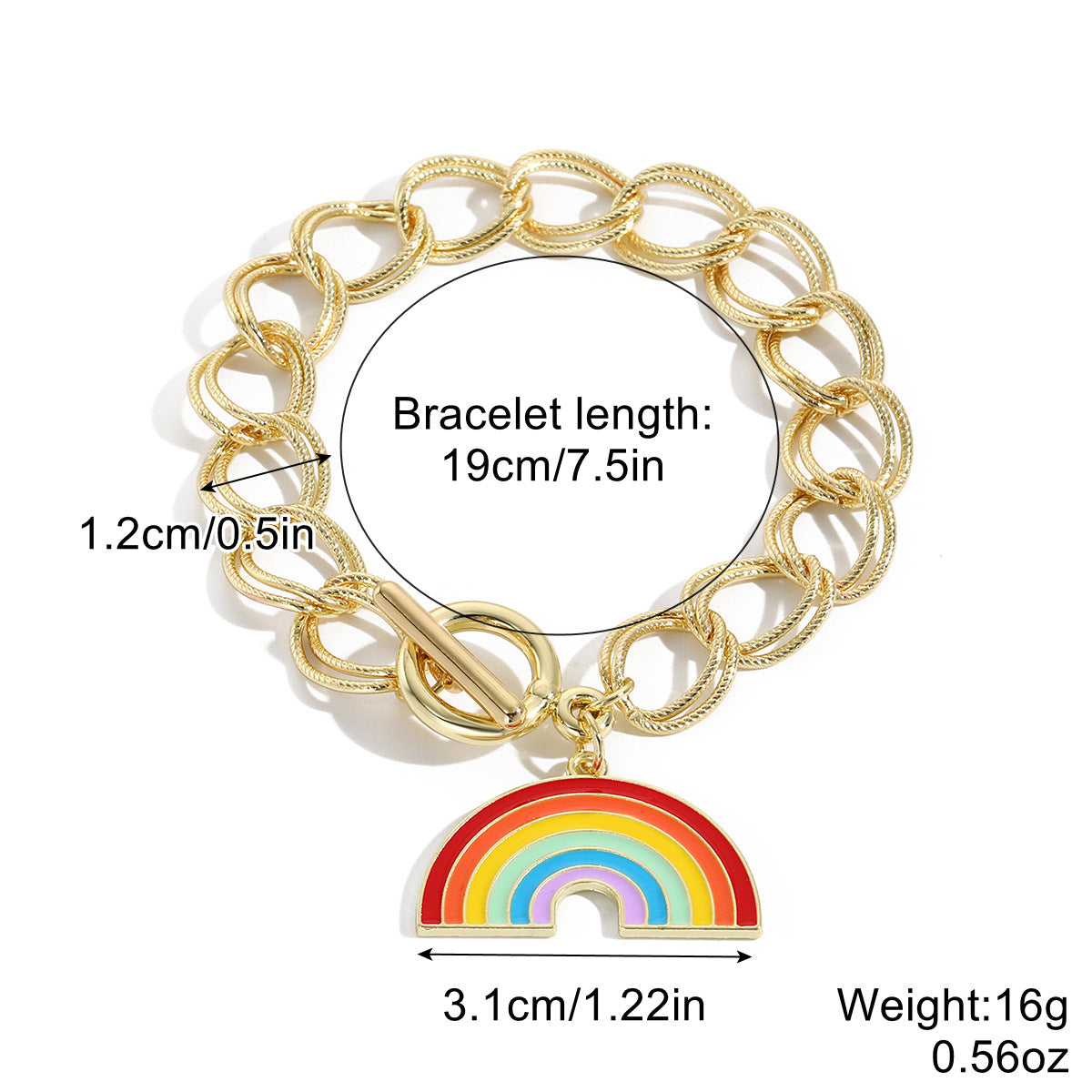 Couples Rainbow Bracelet Set