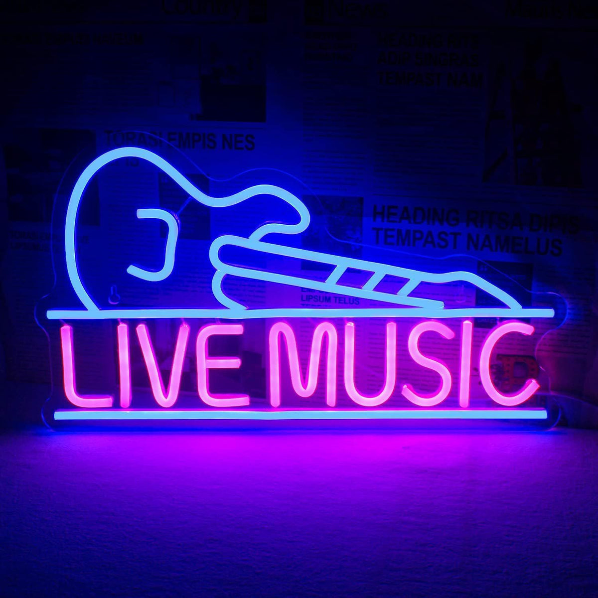 Led Neon Rock And Roll Live Music and Lashes Neon Signs Decorative Neon Lights