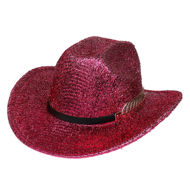 Sparkling Glitter Cowgirl Fashion Hat