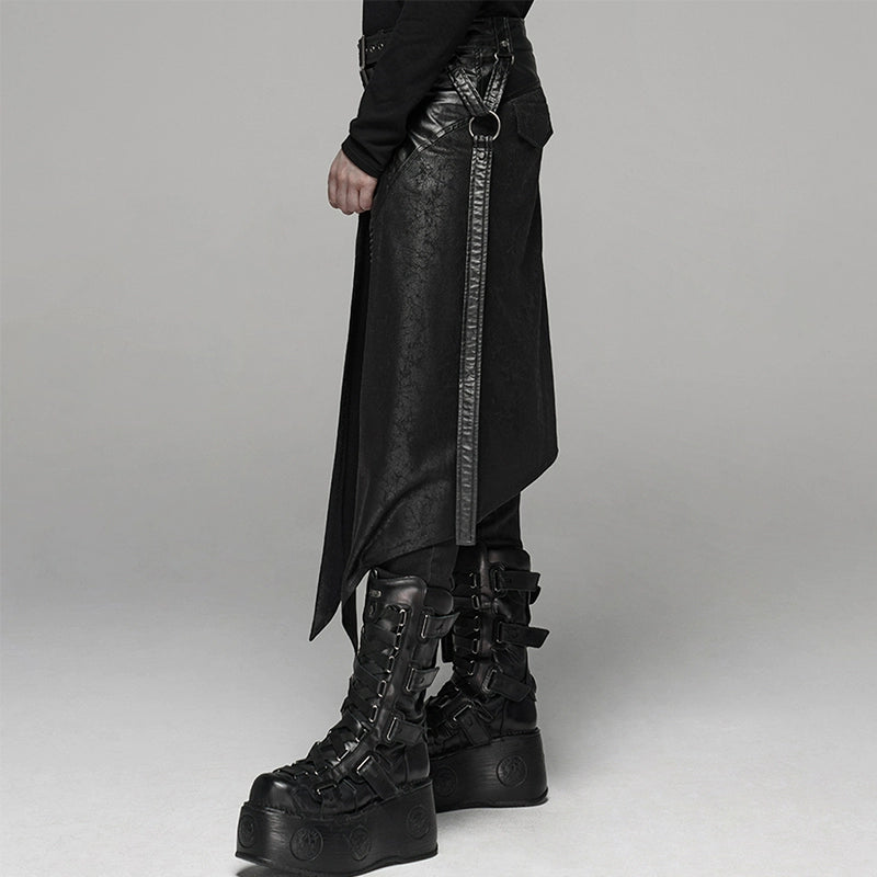 Demowan Punk Punk Rave Gothic Rock Metal Rock Saibo Steampunk Dark Men's Dress Wq436