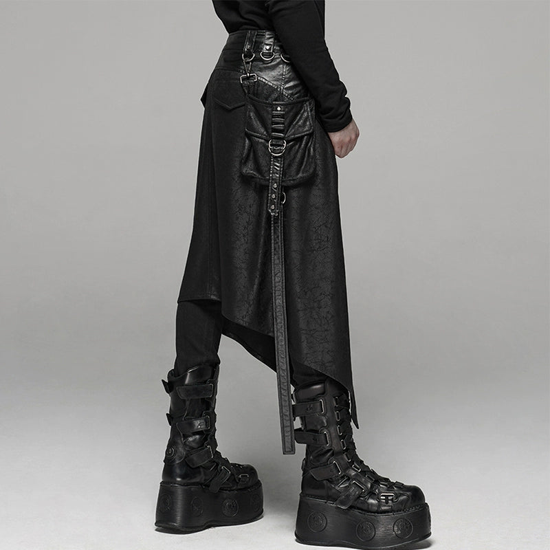 Demowan Punk Punk Rave Gothic Rock Metal Rock Saibo Steampunk Dark Men's Dress Wq436