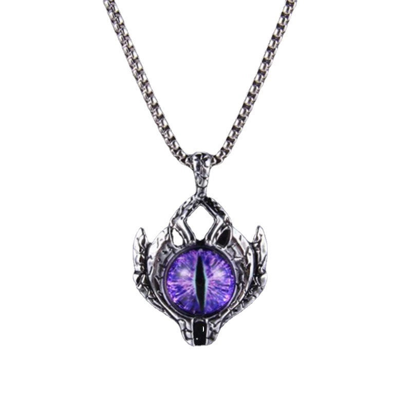 Trendy Men's Evil Luminous Titanium Steel Punk Ornament Women's Necklace