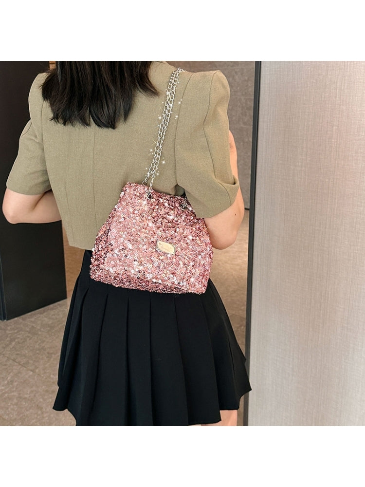 Shiny Goddess-like Under Arm Glitter Shoulder Handbags