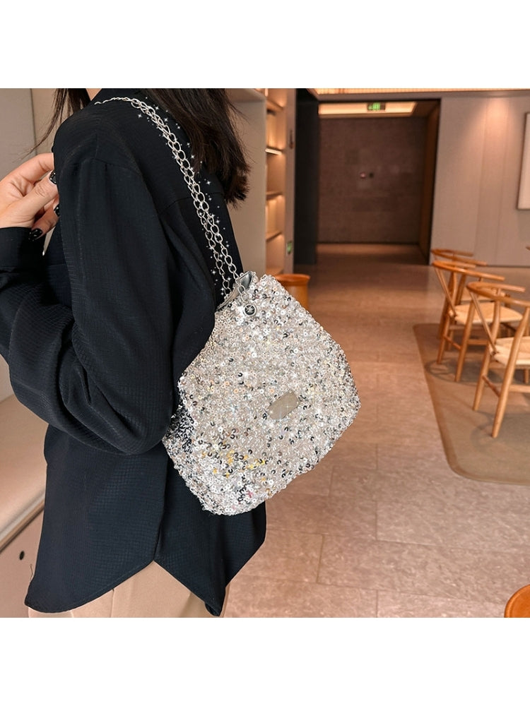 Shiny Goddess-like Under Arm Glitter Shoulder Handbags