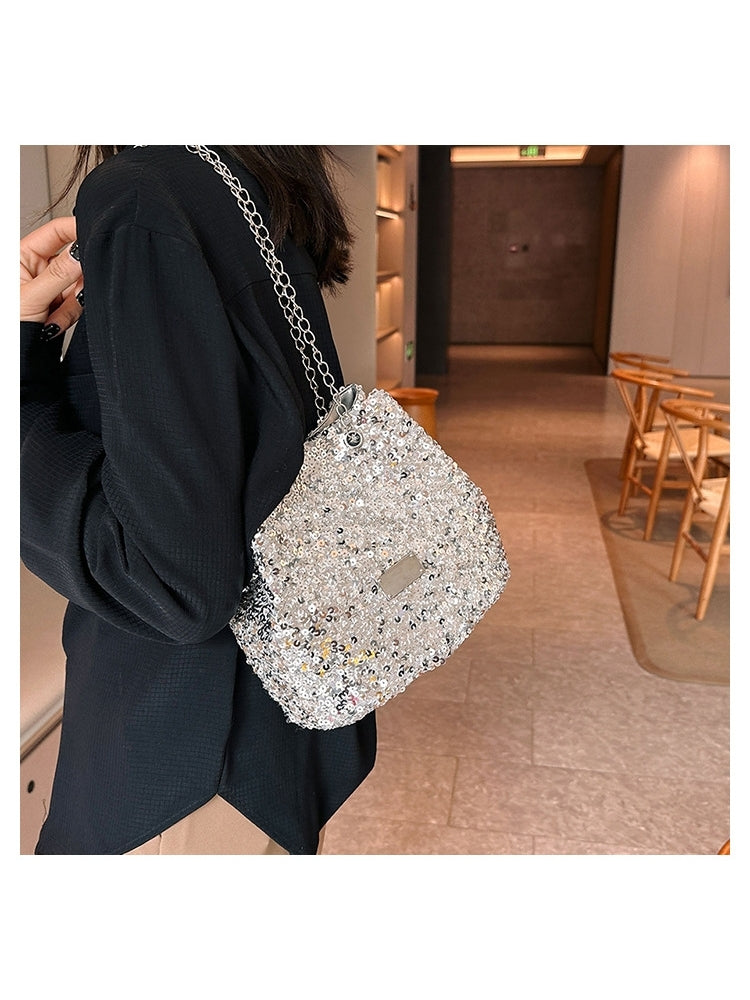 Shiny Goddess-like Under Arm Glitter Shoulder Handbags