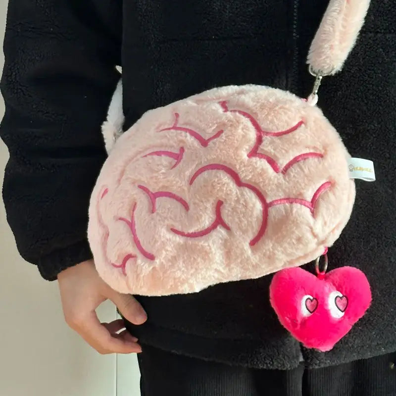 Cartoon Brain Bag – New Funny Crossbody Shoulder Bag, Fashionable Design Purse