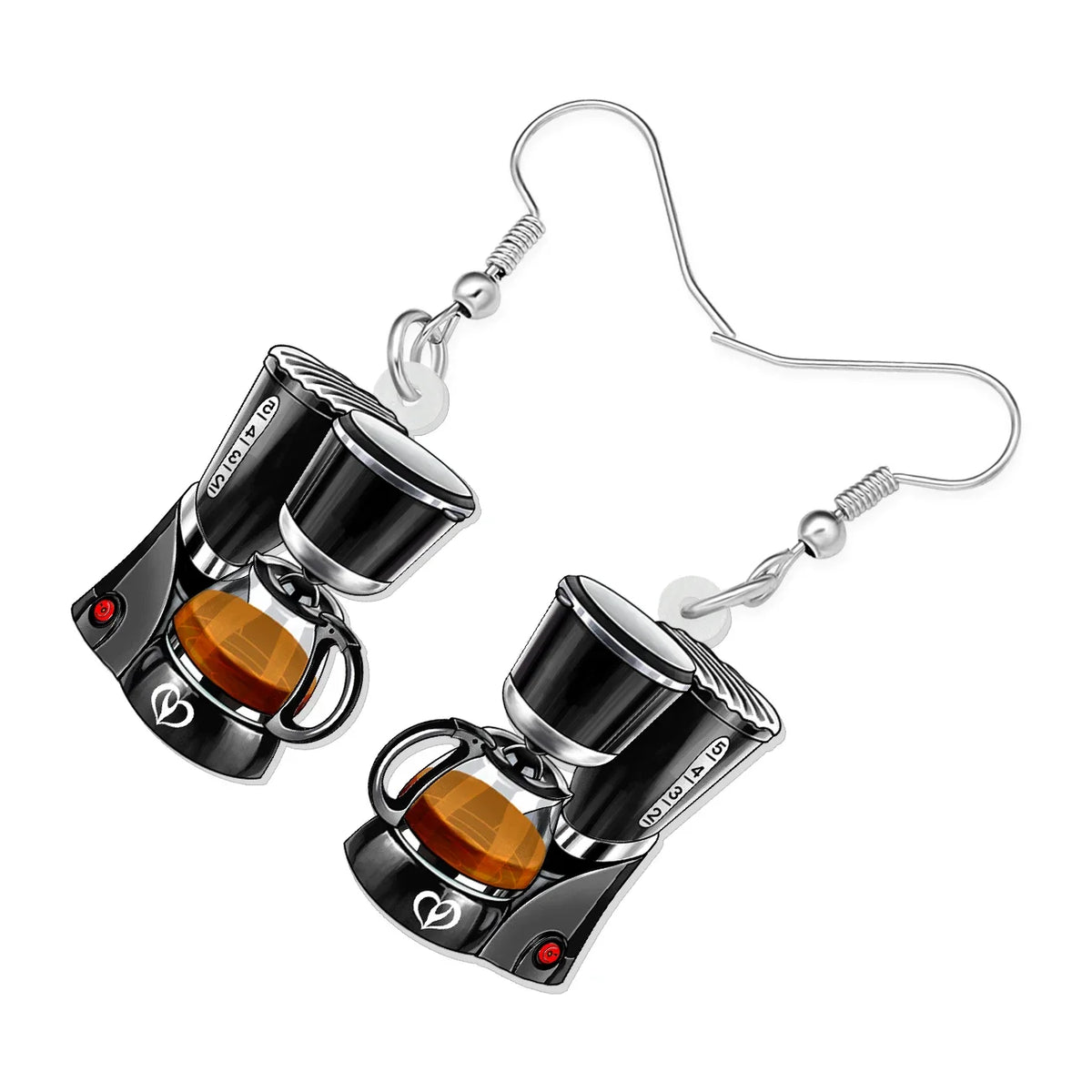 Acrylic Coffee Machine Trendy Life Jewelry Dangle Drop Earrings For Women Accessories by WEVENI