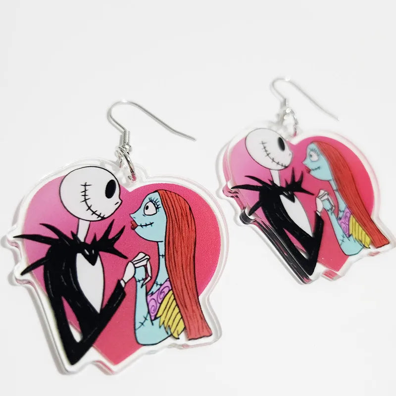 New Movie Bride Acrylic Earrings - Personalized Creative Jewelry, Perfect for Couples' Gifts