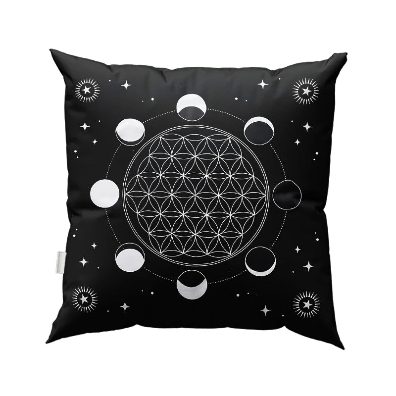 45x45cm Zodiac Wheel Astrology Chart Cushion Cover | Home, Sofa, Office Pillowcase | Wholesale