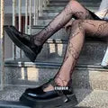 Y2k Goth Lolita Cos Girls Cute Kitty Cat Stockings Women Sexy Fishnet Tights Kawaii Kitten Cartoon Anime Costume Black Pantyhose