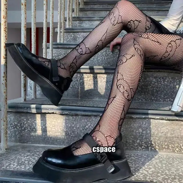 Y2k Goth Lolita Cos Girls Cute Kitty Cat Stockings Women Sexy Fishnet Tights Kawaii Kitten Cartoon Anime Costume Black Pantyhose