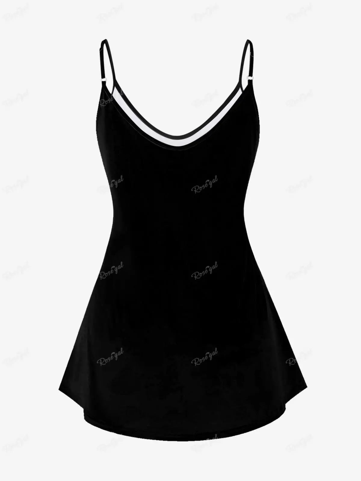 Plus Size Y2K Cami Top with 3D Lace-Up Zipper Print - Adjustable Shoulder Straps, Japanese 2000s Style