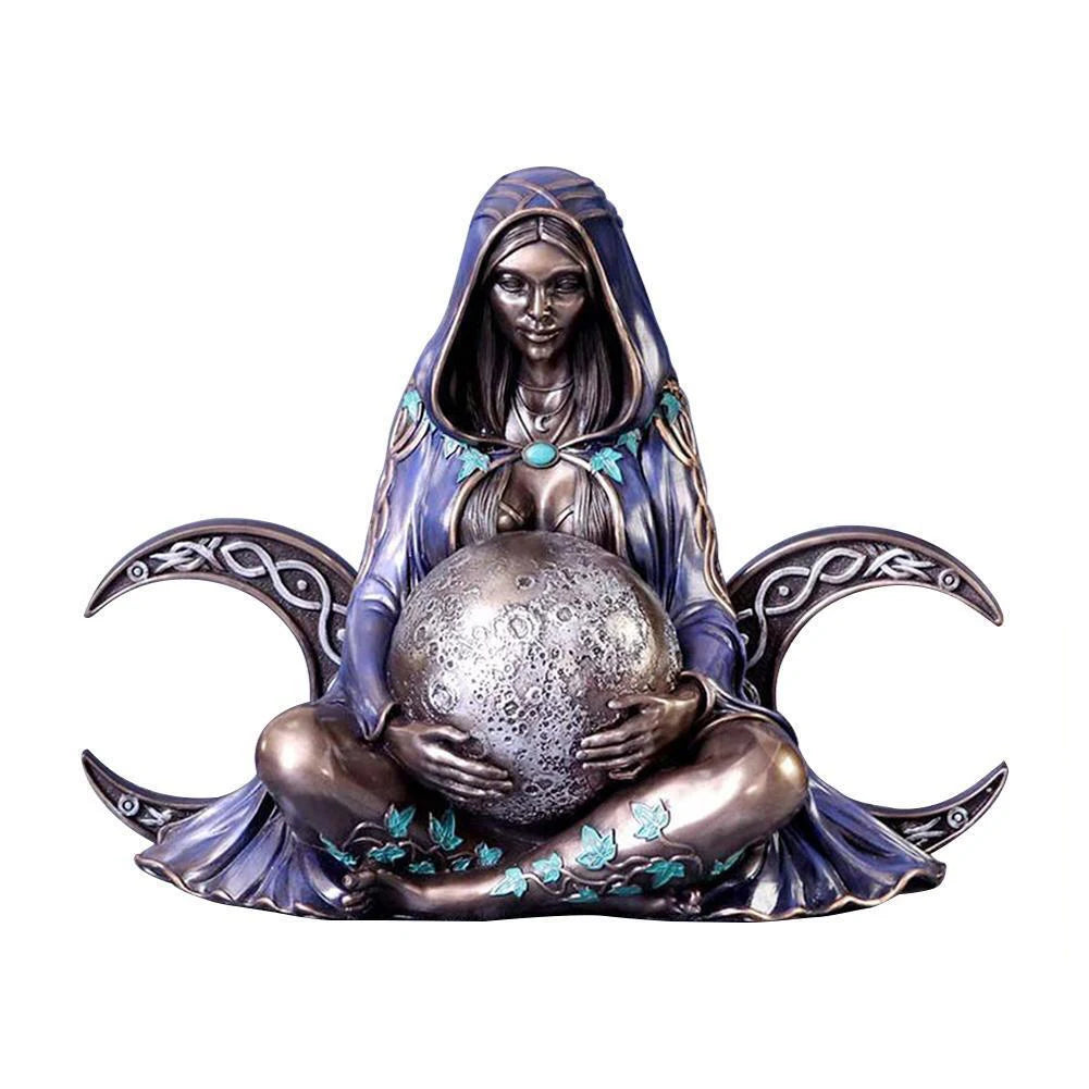 1 Piece Mother Earth Statue Gaia Goddess Resin Sculpture Craft Garden Ornament Gift Home Desktop Decoration