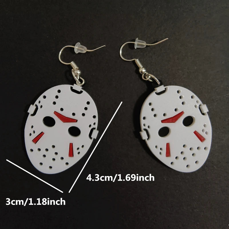 KUGUYS Horror Movie Inspired Drop Earrings - Trendy Acrylic Jewelry Accessories for Girls and Women