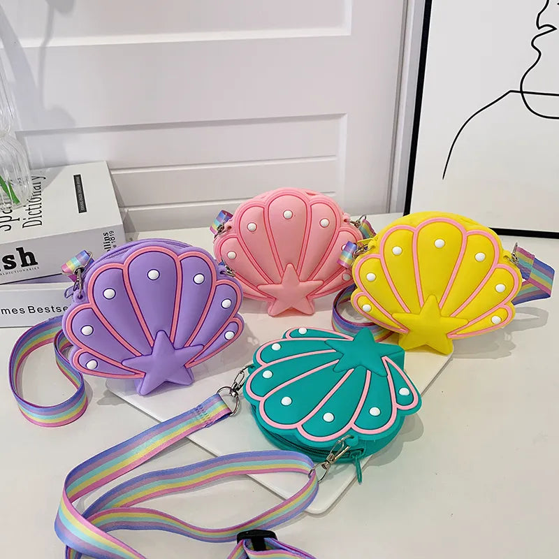 Shell-Shaped Silicone Handbags - Stylish and Versatile Women's Shoulder Bags, Cute Coin Bag Design