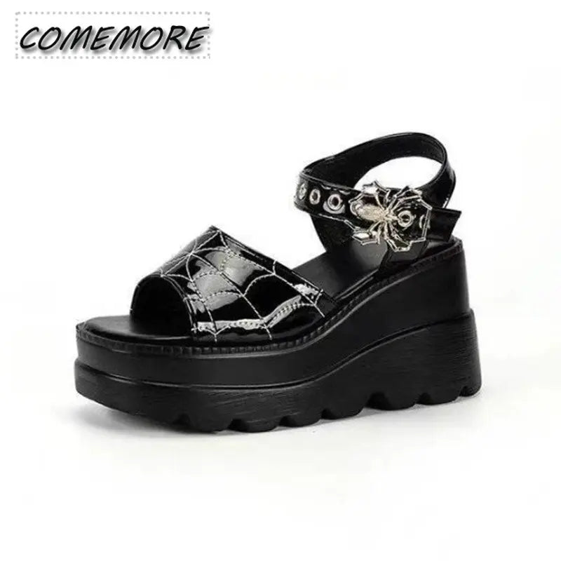 Shoes for Women 2023 Fashion Buckle Strap Women's Sandals Summer Street Sandals Female Wedge Shoes Ladies Punk Platform Sandals