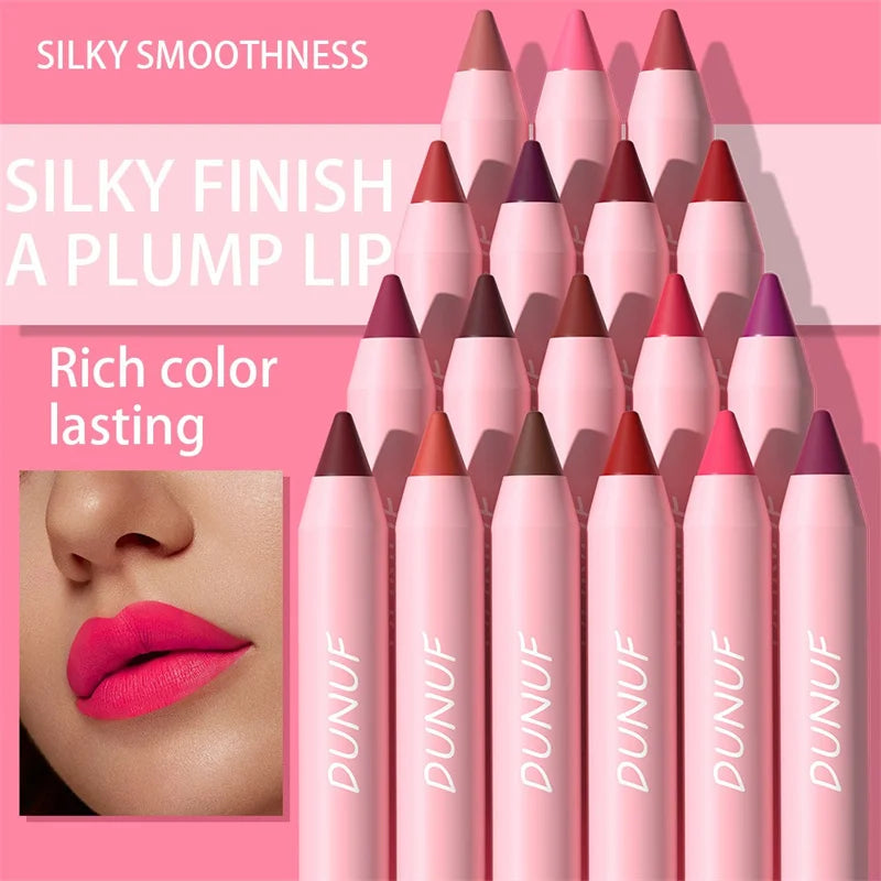 18 Colors Lip Liner Pencil Matte Velvet Waterproof Long-lasting Non-stick Lip Liner Sexy Rose Red Nude Brown Lip Liner Makeup