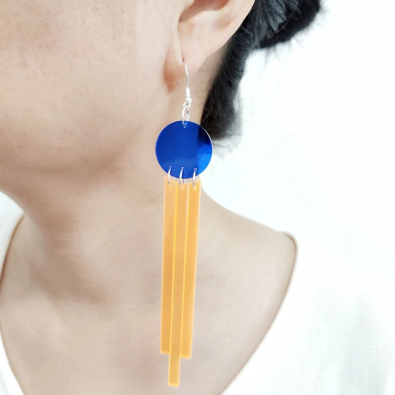 KUGUYS Geometric Long Drop Earrings | Acrylic Fashion Jewelry Accessories for Women