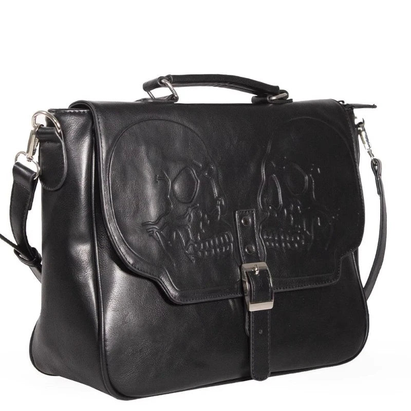 High-Capacity Vintage Gothic Skull Shoulder Bag | Women's Punk Fashion Handbag 2024 | Streetwear Grunge Crossbody Bag Y2K Aesthetic