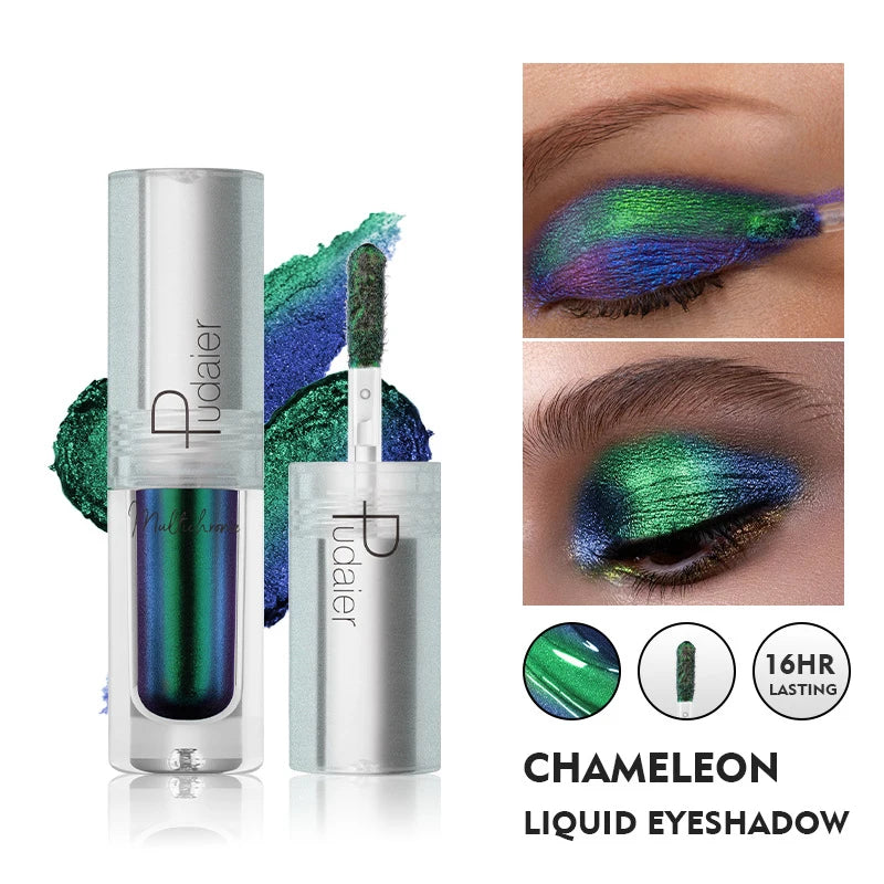 Multichrome Duochrome Liquid Eyeshadows | 19 Colors Shiny Long-Lasting Chameleon Pigments | Aurora Eye Shadow Makeup for Women Cosmetics