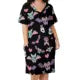 Goth Bat Dress Plus Size Cute Skull Print Korean Fashion Casual Dress Female Spring V Neck Stylish Dresses Gift Idea