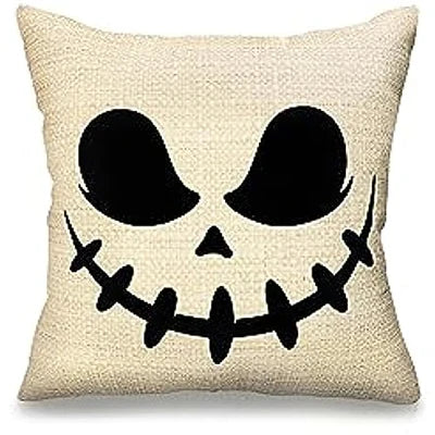 Halloween Pillowcase Decoration – Indoor Witch Bat Linen Cushion Cover for Sofa, 50x50 cm