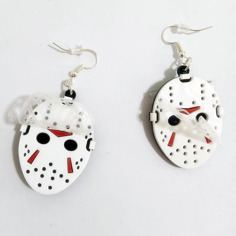 KUGUYS Horror Movie Inspired Drop Earrings - Trendy Acrylic Jewelry Accessories for Girls and Women