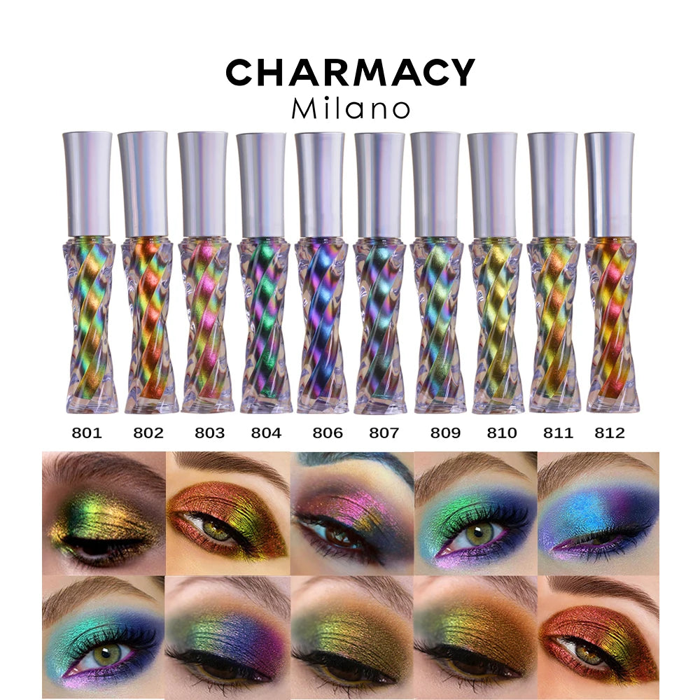 CHARMACY Glitter Professional Chameleon Liquid Eyeshadow – Shiny, Long-lasting High Quality Eye Makeup Cosmetic