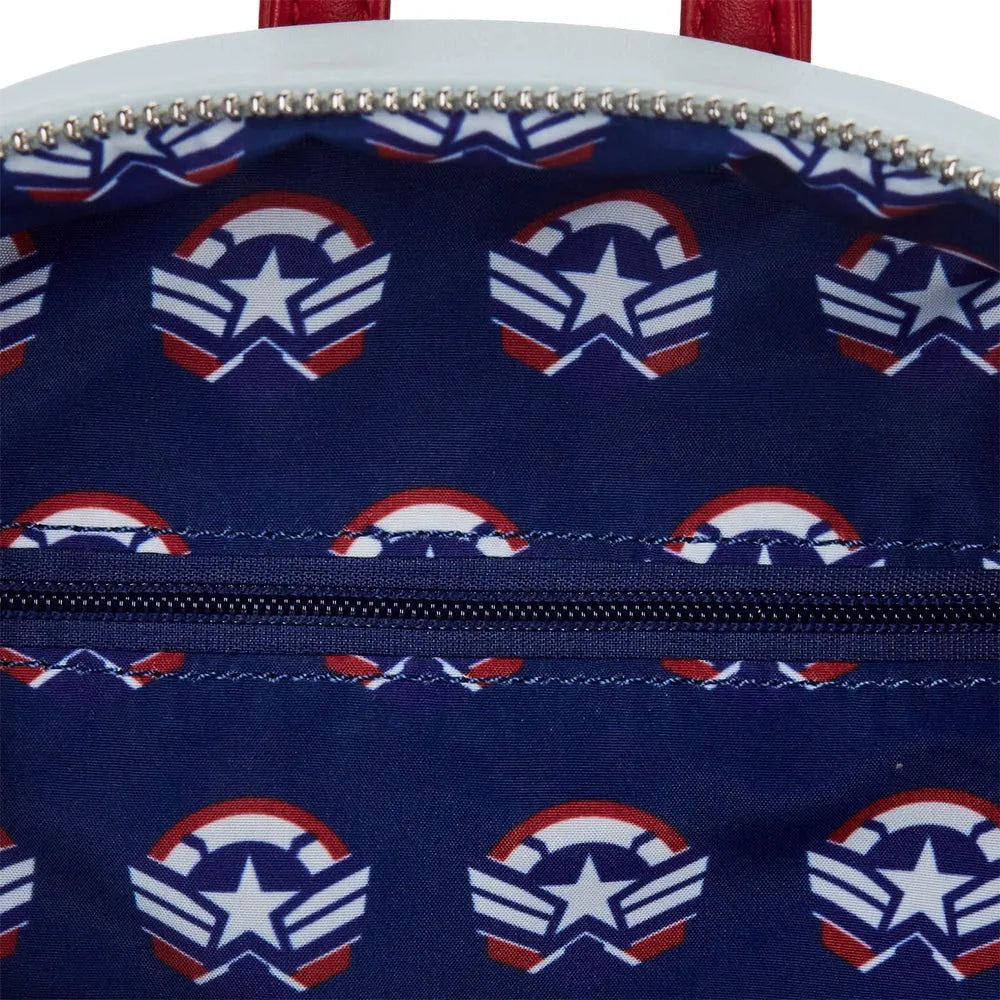 MINISO Disney Loungefly Marvel Surrounding Falcon Captain America Backpack Boys and Girls School Bag