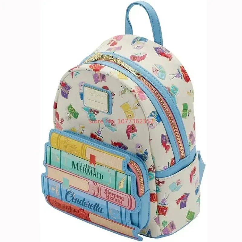 Loungefly Disney Princess Books Classics Womens Double Strap Shoulder Bag Backpack Girl's Gifts