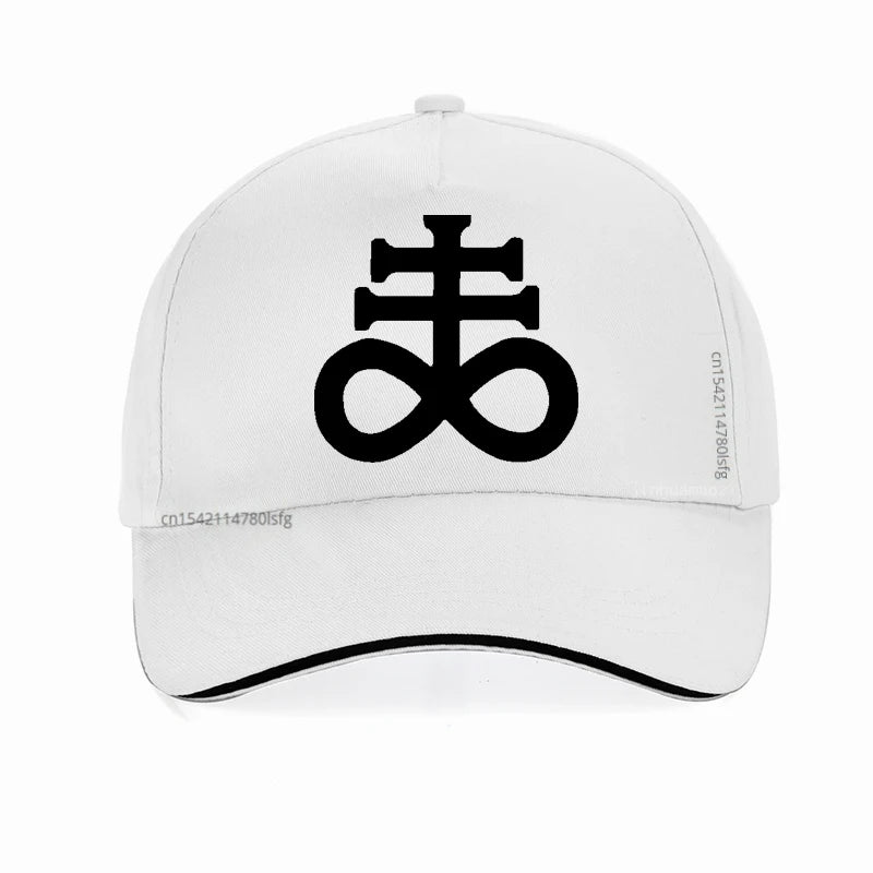 Leviathan Cross Hat for Men and Women | Adjustable Baseball Cap | Punk Goth Church of Satan Symbol | Kolye Finger Dad Hats